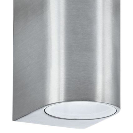 Searchlight - Luz de parede de exterior LEDO 2xGU10/6W/230V IP44 prata