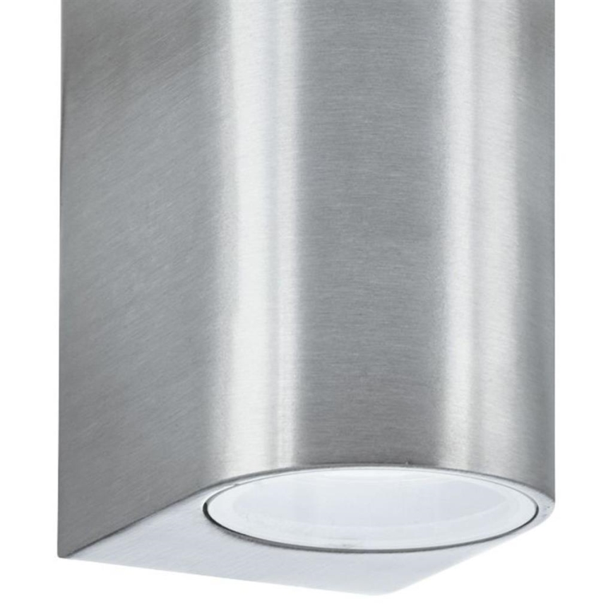 Searchlight - Luz de parede de exterior LEDO 2xGU10/6W/230V IP44 prata
