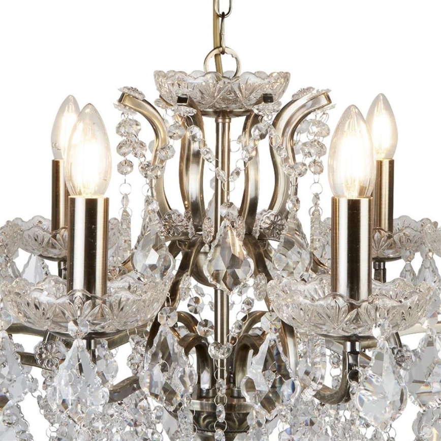 Searchlight - Candelabro de cristal de corrente PARIS 8xE14/40W/230V