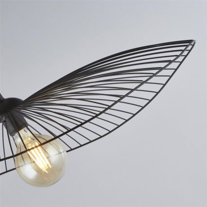 Searchlight - Candeeiro suspenso WAVE 1xE27/60W/230V preto