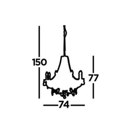 Searchlight - Candelabro suspenso MARIE THERESE 8xE14/40W/230V