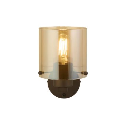 Searchlight - Aplique de parede SWEDEN 1xE27/60W/230V castanho/fumado
