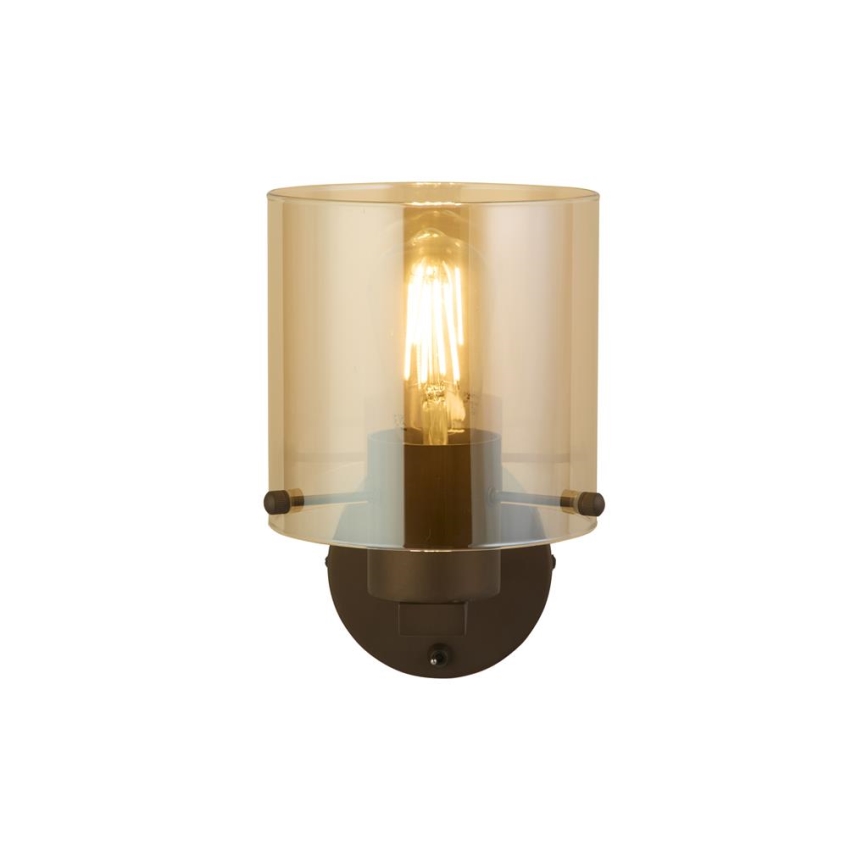 Searchlight - Aplique de parede SWEDEN 1xE27/60W/230V castanho/fumado