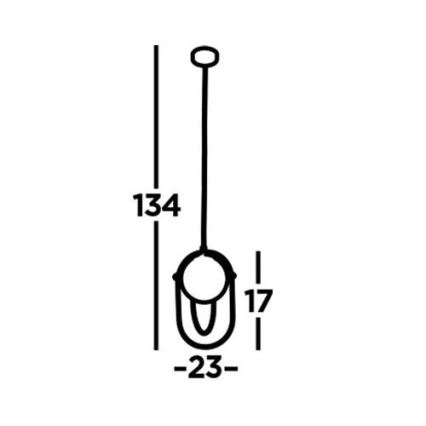 Searchlight - Candelabro suspenso AXIS 1xE27/60W/230V preto