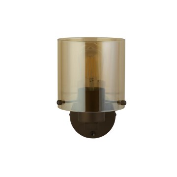 Searchlight - Aplique de parede SWEDEN 1xE27/60W/230V castanho/fumado