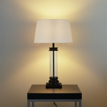 Searchlight - Candeeiro de mesa PEDESTAL 1xE27/60W/230V preto