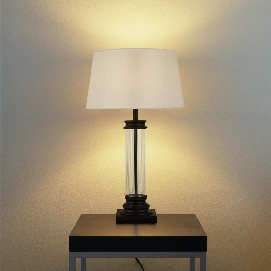 Searchlight - Candeeiro de mesa PEDESTAL 1xE27/60W/230V preto