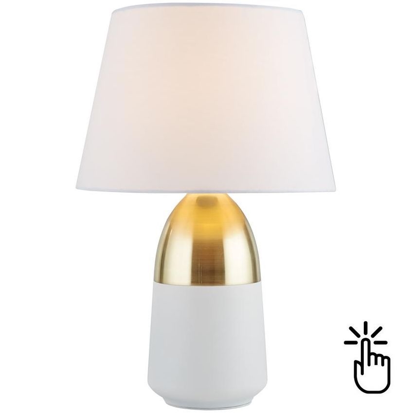 Searchlight - Candeeiro de mesa táctil com regulação TOUCH 1xE14/40W/230V branco/dourada