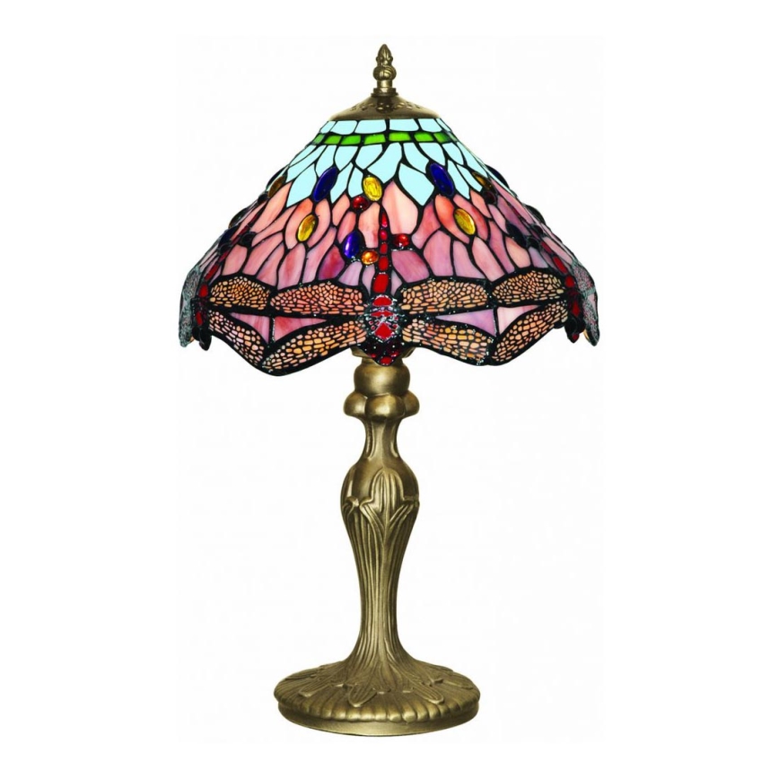 Searchlight - Candeeiro de mesa Tiffany DRAGONFLY 1xE27/60W/230V