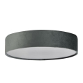Searchlight - Candeeiro de tecto DRUM 3xE27/60W/230V cinzento