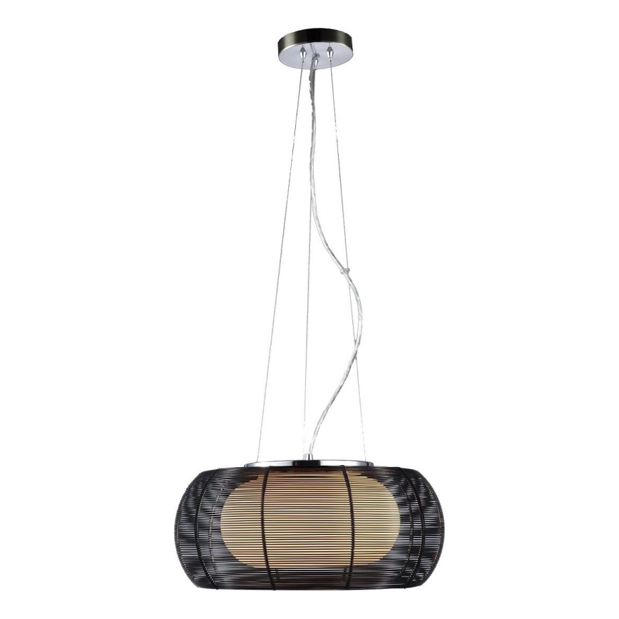 Searchlight - Candeeiro suspenso 2xE27/60W/230V diâmetro 40 cm preto