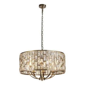 Searchlight - Candeeiro suspenso BIJOU 8xE14/60W/230V diâmetro 64 cm latão