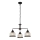 Searchlight - Candeeiro suspenso BISTRO 3xE27/60W/230V preto