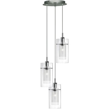 Searchlight - Candeeiro suspenso DUO 3xE14/60W/230V cromado mate