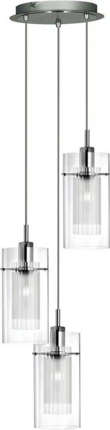Searchlight - Candeeiro suspenso DUO 3xE14/60W/230V cromado mate