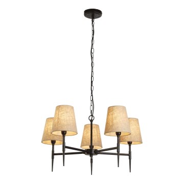 Searchlight - Candeeiro suspenso GOTHIC 5xE14/60W/230V preto