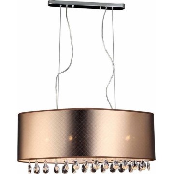Searchlight - Candeeiro suspenso MOTAN 4xE14/40W/230V cobre