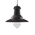 Searchlight - Candeeiro suspenso por cabo FISHERMAN 1xE27/60W/230V preto