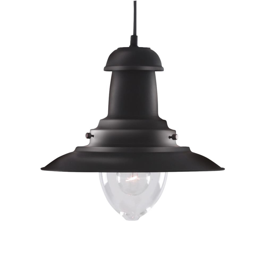 Searchlight - Candeeiro suspenso por cabo FISHERMAN 1xE27/60W/230V preto