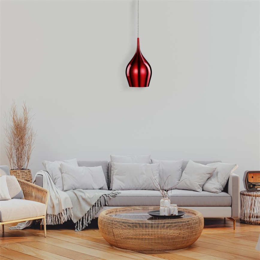 Searchlight - Candeeiro suspenso VIBRANT 1xE14/40W/230V vermelho