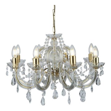 Searchlight - Candelabro de cristal de corrente MARIE 8xE14/40W/230V