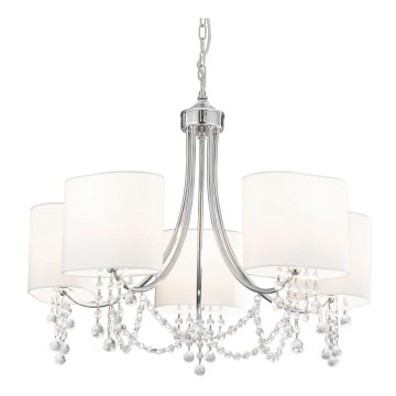 Searchlight - Candelabro de cristal de corrente NINA 5xE14/60W/230V