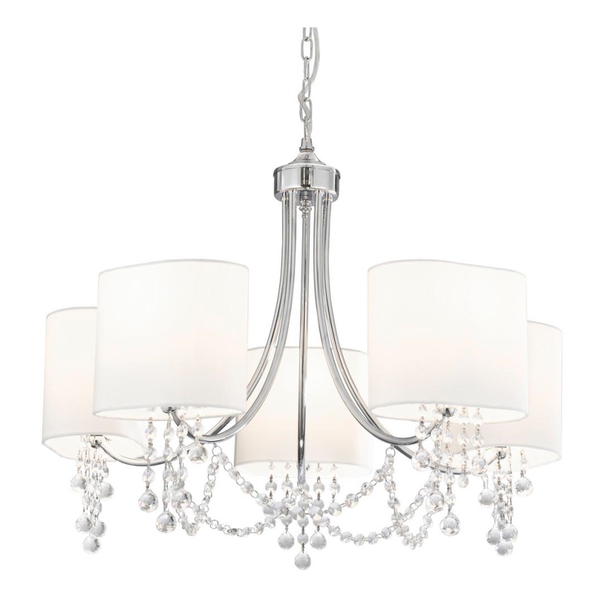 Searchlight - Candelabro de cristal de corrente NINA 5xE14/60W/230V