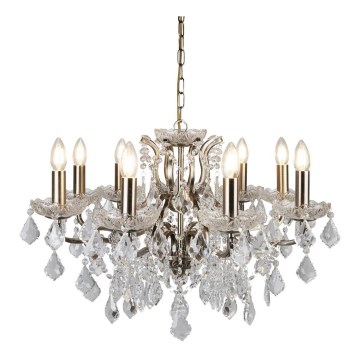 Searchlight - Candelabro de cristal de corrente PARIS 8xE14/40W/230V