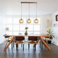 Searchlight - Candelabro num fio PENDANT 3xE27/40W/230V dourado