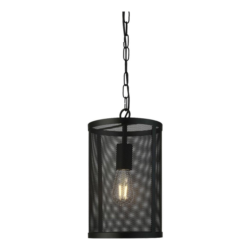 Searchlight - Candelabro numa corrente FISHNET 1xE27/60W/230V preto antigo
