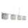 Searchlight - Candelabro suspenso ELISE 4xG9/33W/230V
