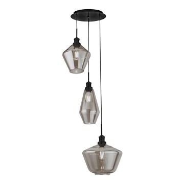 Searchlight - Candelabro suspenso MIA 3xE27/60W/230V preto