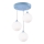 Searchlight - Candelabro suspenso NOVELTY 3xG9/33W/230V azul