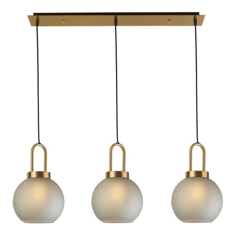 Searchlight - Candelabro suspenso SNOWDROP 3xE27/60W/230V latão