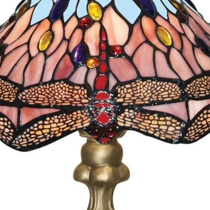 Searchlight - Candeeiro de mesa Tiffany DRAGONFLY 1xE27/60W/230V