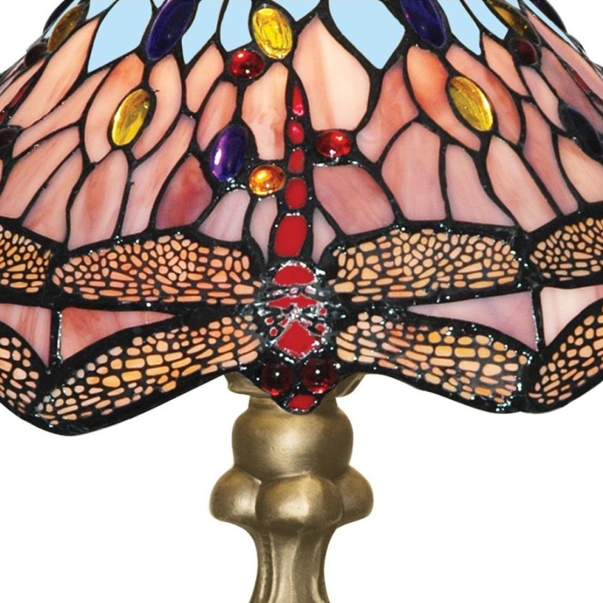 Searchlight - Candeeiro de mesa Tiffany DRAGONFLY 1xE27/60W/230V