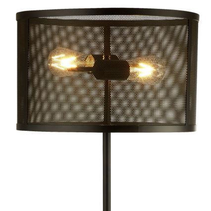 Searchlight - Luminária de piso FISHNET 2xE27/60W/230V preto antigo