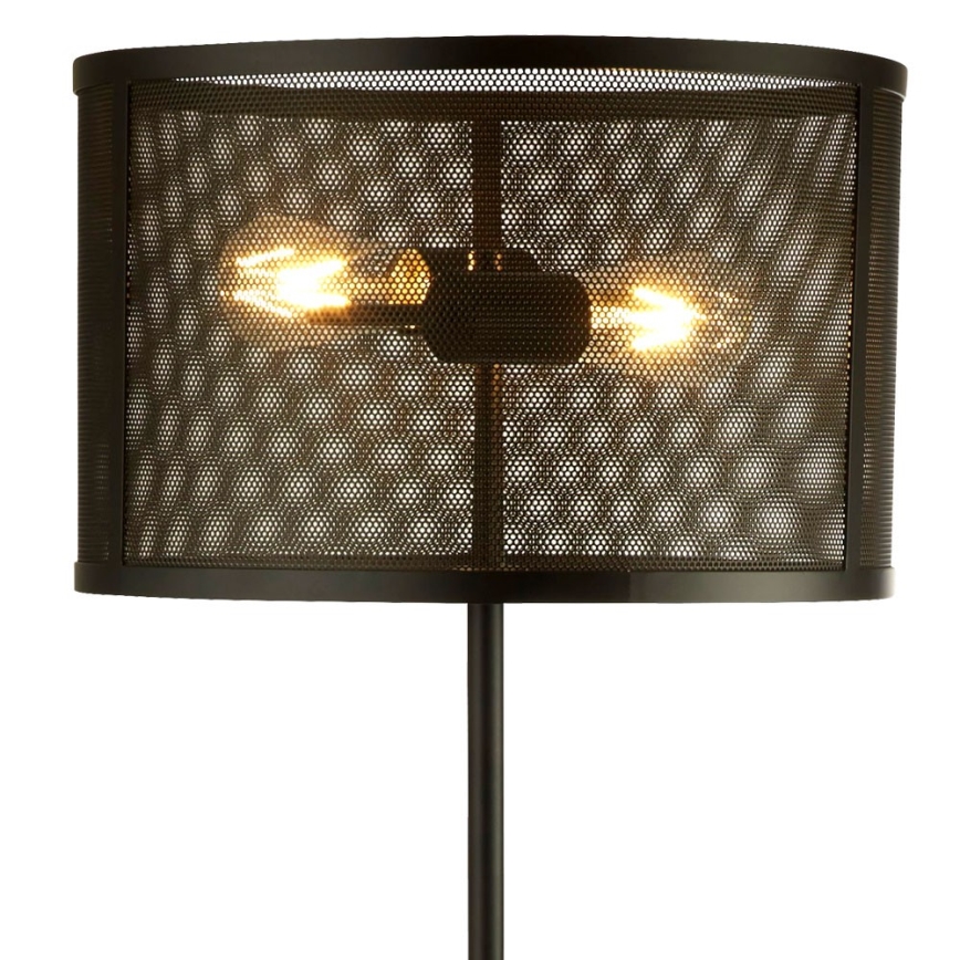 Searchlight - Luminária de piso FISHNET 2xE27/60W/230V preto antigo