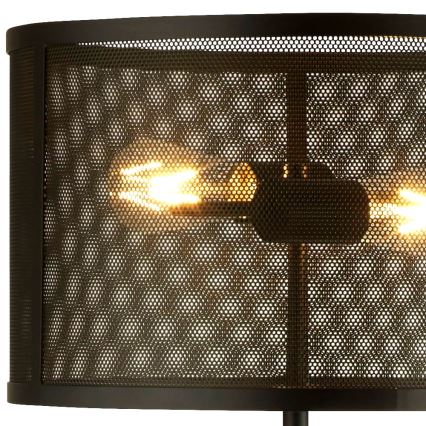 Searchlight - Luminária de piso FISHNET 2xE27/60W/230V preto antigo