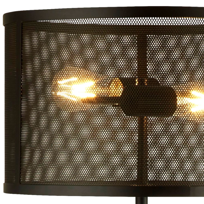 Searchlight - Luminária de piso FISHNET 2xE27/60W/230V preto antigo