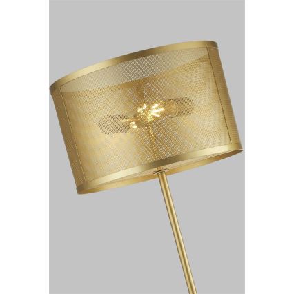 Searchlight - Luminária de piso FISHNET 2xE27/60W/230V dourado