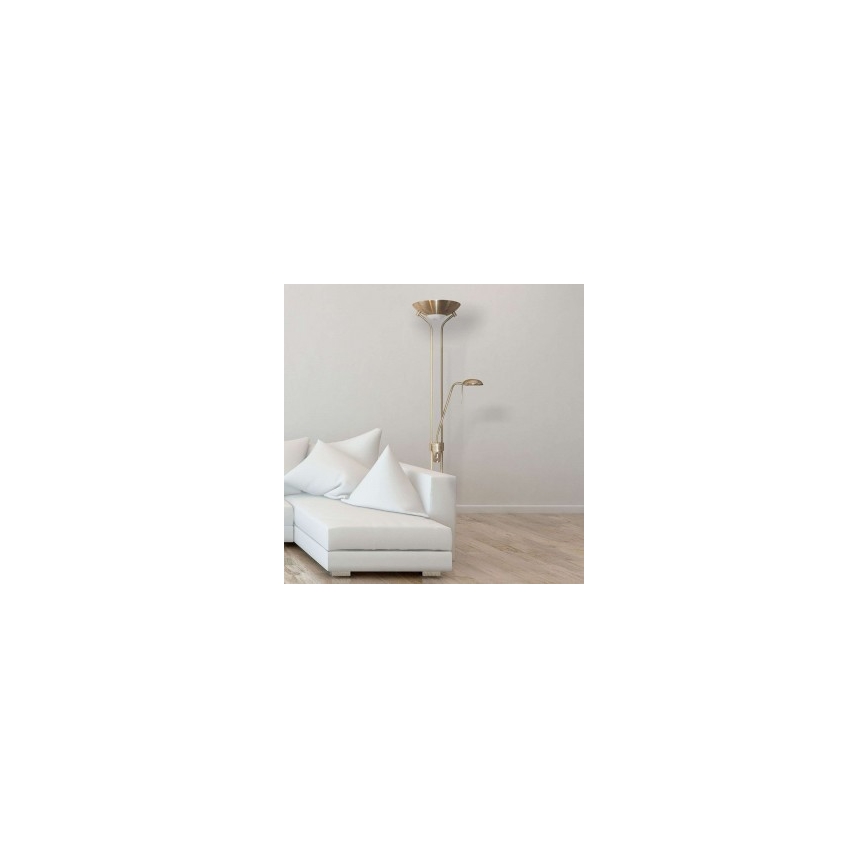 Searchlight - Candeeiro de pé regulável MOTHILD 1xR7s/14W+1xG9/8W/230V