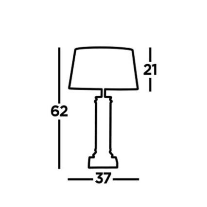 Searchlight - Candeeiro de mesa PEDESTAL 1xE27/60W/230V preto