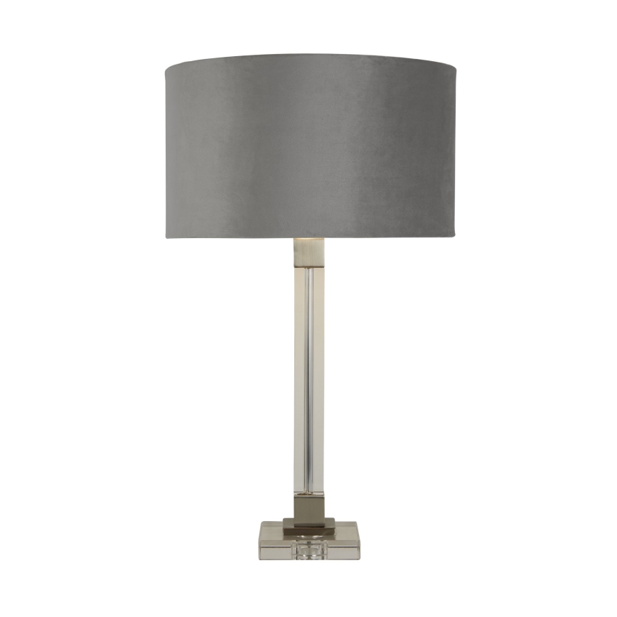 Searchlight - Candeeiro de mesa SCARBOROUGH 1xE27/60W/230V cinzento