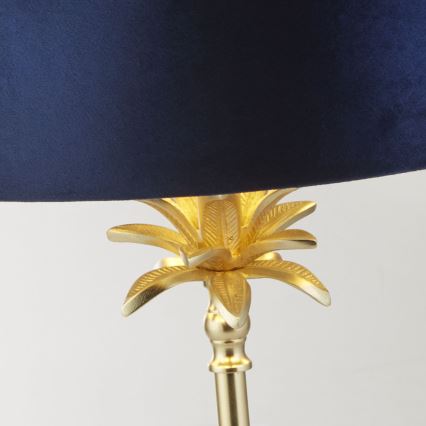 Searchlight - Candeeiro de mesa PALM 1xE27/10W/230V azul/dourada