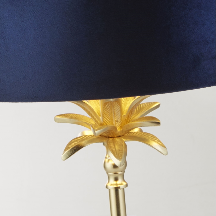 Searchlight - Candeeiro de mesa PALM 1xE27/10W/230V azul/dourada