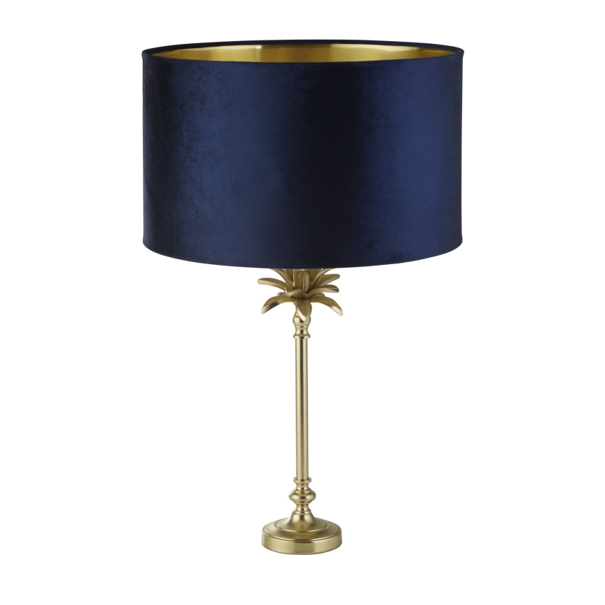 Searchlight - Candeeiro de mesa PALM 1xE27/10W/230V azul/dourada