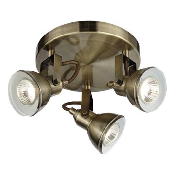 Searchlight - Foco FOCUS 3xGU10/50W/230V latão