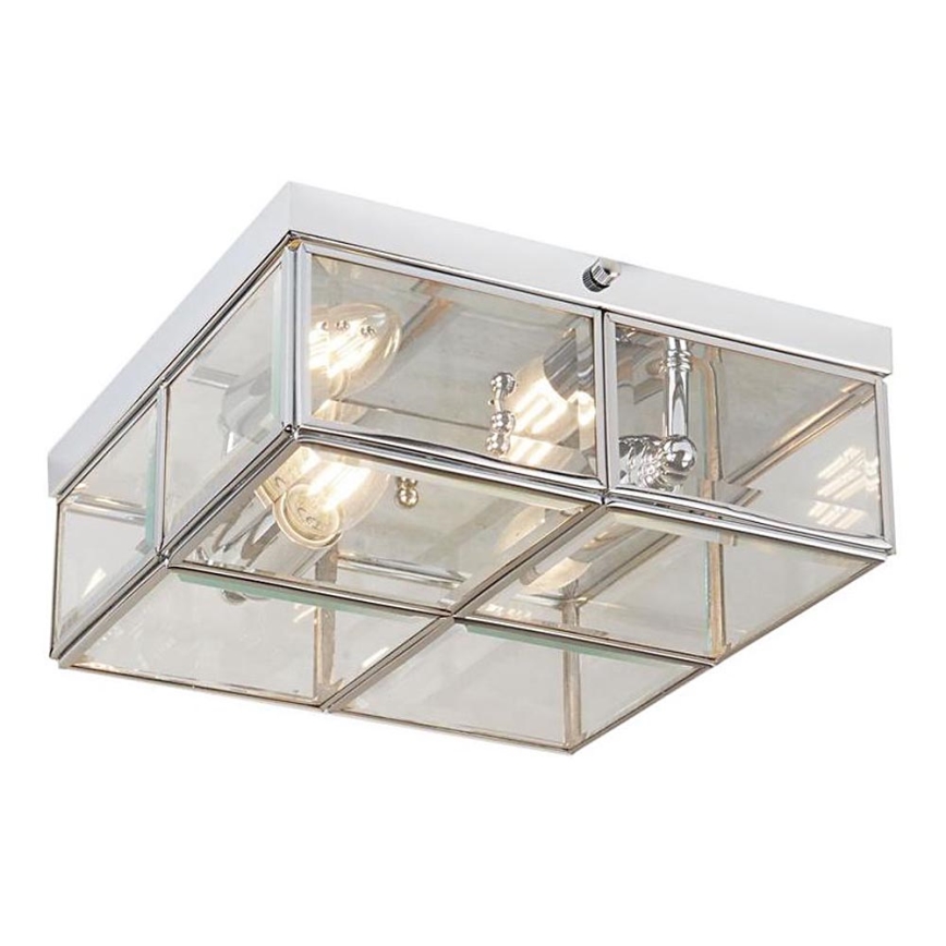 Searchlight - Iluminação de teto FLUSH 2xE14/40W/230V cromado brilhante