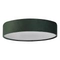 Searchlight - Luminária de teto DRUM 3xE27/60W/230V verde